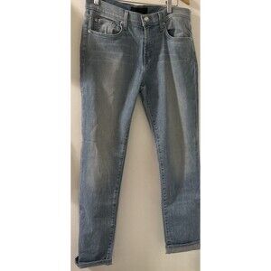 J Brand Women's Size 33 Light Wash Denim Jeans  Straight Cuffed Jeans. Logo In